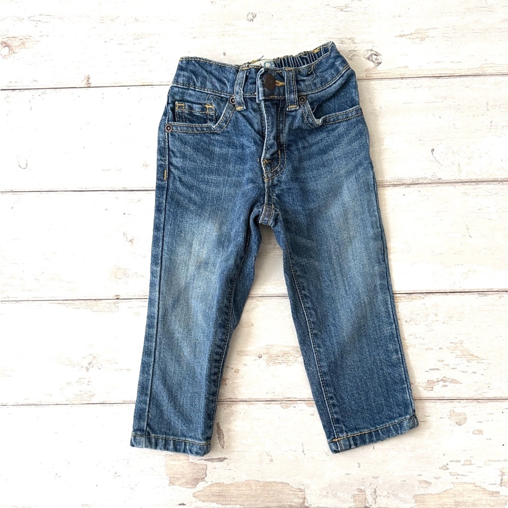 Baby Girls 18m Skinny Stretch Denim Jeans Toddler Pants 1989 Place Elastic Waist